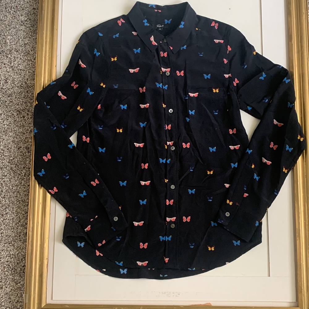 Rails button down slik butterfly top size x2 - Picture 4 of 10